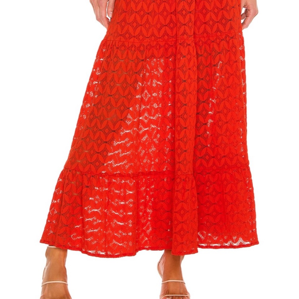 NWT SMYM Melinda maxi skirt in spacey Lacey Red